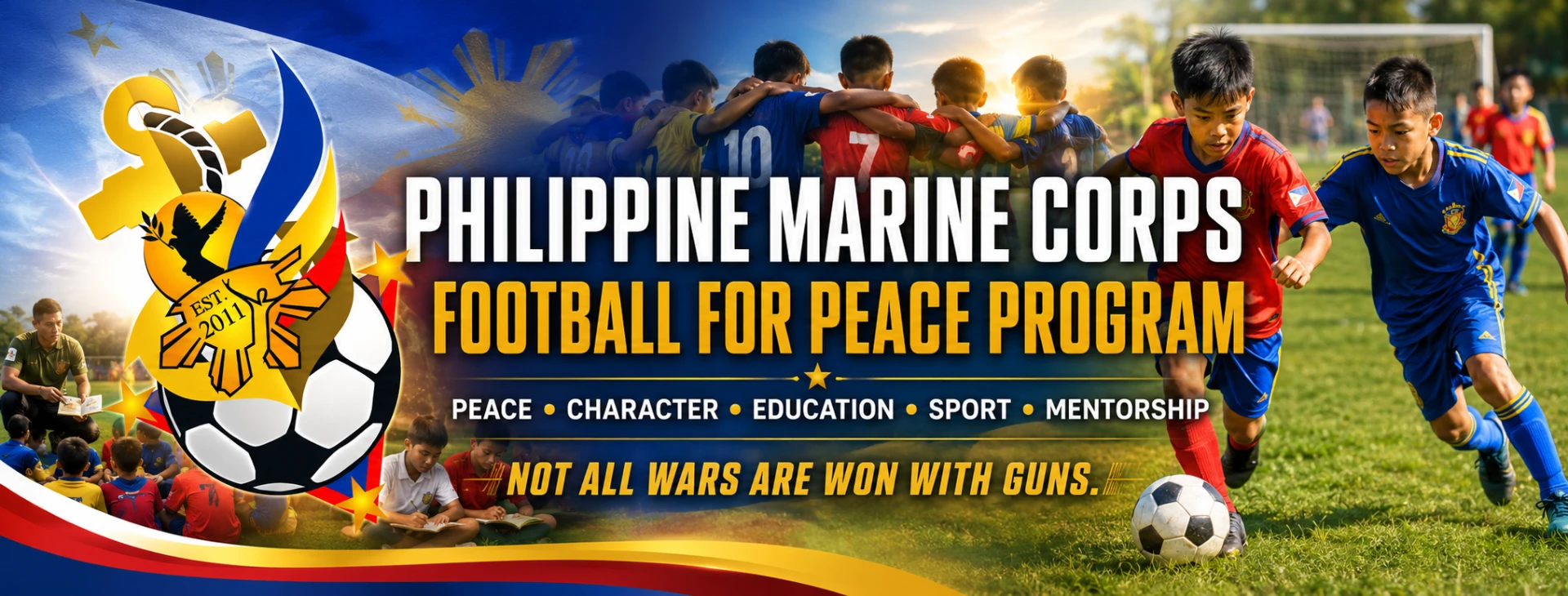 Philippine Marine Corps Football for Peace Program banner